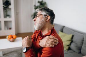Adult experiencing joint pain